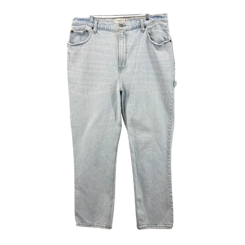 Abercrombie & Fitch Carpenter Jeans Womens 18R Light‎ Wash Curve Love 90s